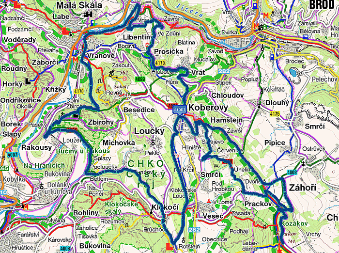 mapa závodu